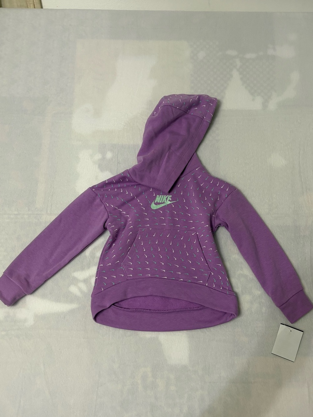 NWT Nike Lavender Pullover Hoodie with White Swoosh SIZE 3T